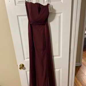 Maroon Bridesmaid Dress